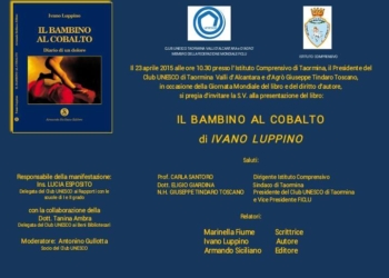 Taormina. Presentazione del libro: “Il bambino al cobalto” di Ivano Luppino