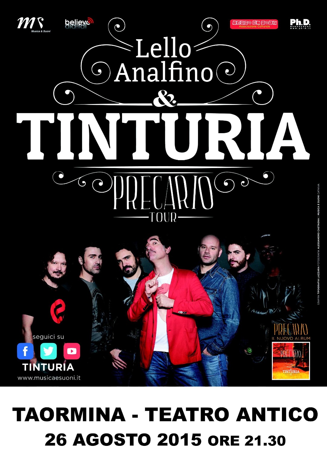 Taormina. Tinturia: il 26 agosto concerto al Teatro Antico
