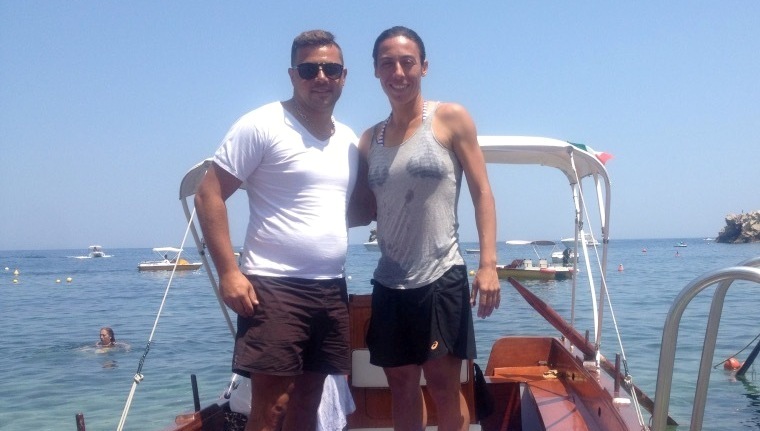 Taormina. Giro in barca per la campionessa di tennis Francesca Schiavone