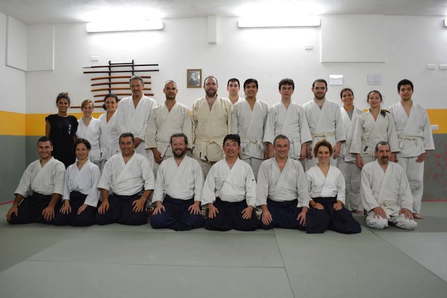 i partecipanti allo stage di aikido a giardini 03 08 15