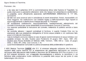 Trappitello. Il M5S: “Sospensione del pagamento dell’acqua per i residenti”