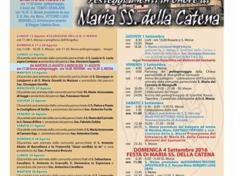 Mongiuffi. Festeggiamenti in onore della Madonna della Catena: “Tempo Giubilare della Misericordia”