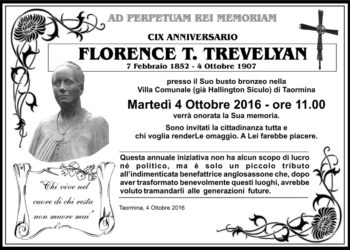 Taormina. Martedì 4 ottobre commemorazione di Lady Florence Trevelyan