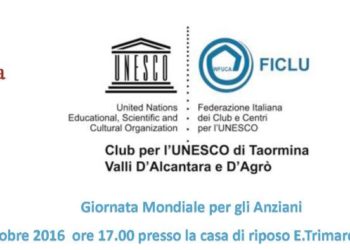 Savoca. “Giornata Mondiale per gli Anziani”: l’impegno del “Club Unesco Taormina – Valli d’Alcantara e d’Agrò”