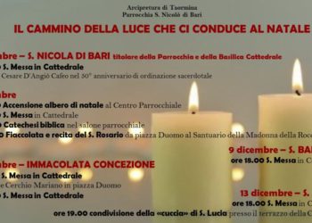 Taormina. Parrocchia “S. Nicolò di Bari”: “Il cammino della luce che ci conduce al Natale”