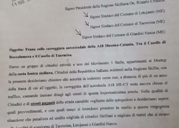 Taormina. Movimento 5 Stelle: “Frana a Letojanni sull’A18, nostro esposto sui mancati interventi”