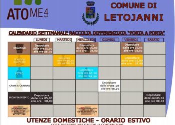 Letojanni. Raccolta differenziata: parte il nuovo calendario e arrivano le multe