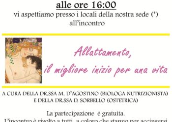 Misericordia di Letojanni. “Allattamento, il migliore inizio per una vita” e “Giornata di prevenzione e salute”