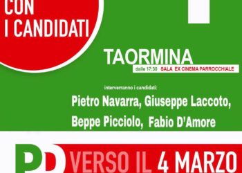 Taormina. Pd: il 23/2 incontro con Pietro Navarra, Giuseppe Laccoto, Beppe Picciolo e Fabio D’Amore
