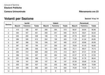 Elezioni Politiche 2018. A Taormina ha votato il 67% degli aventi diritto