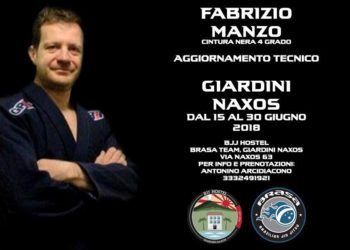 Brazilian jiu jitsu al team “Brasa” di Giardini Naxos: aggiornamento tecnico con il maestro Fabrizio Manzo