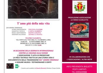 Taormina. “T’amo più della mia vita”: pièce teatrale firmata “La Fenice Scarlatta”