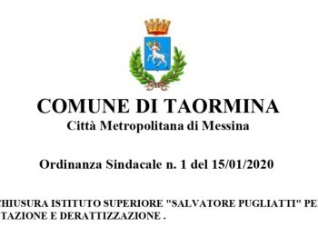 Taormina. Istituto scolastico “Salvatore Pugliatti” chiuso per 3 giorni per disinfestazione e derattizzazione