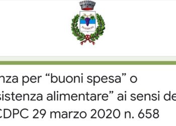 Coronavirus. Giardini. Buoni spesa, ecco come presentare le istanze al Comune
