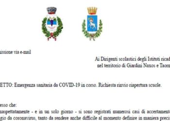 Taormina e Giardini. Bolognari e Lo Turco chiedono il rinvio della riapertura delle scuole