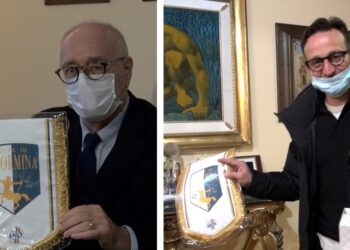 La dirigenza del Città di Taormina calcio ricevuta dal sindaco Bolognari e dall’assessore Carpita