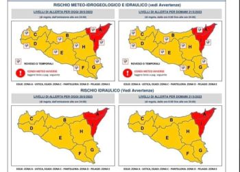 Taormina e dintorni. Allerta meteo rossa sabato 20 e domenica 21 maggio 2023