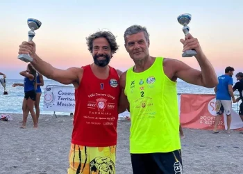 Taormina. Giorgio Di Pasquale e Pietro Villari vincono la Coppa Sicilia over 40 di beach volley