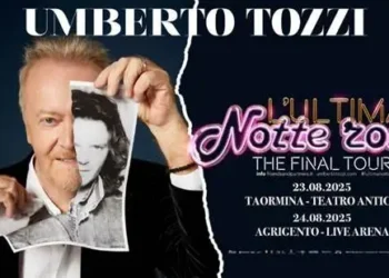 Umberto Tozzi il 23 agosto 2025 al Teatro Antico di Taormina