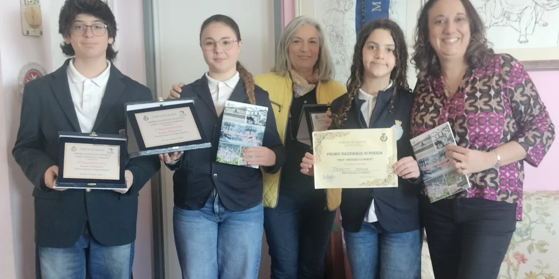 Premio di poesia “Vincenzo Lo Monte”: alunni del Comprensivo 1 di Taormina premiati a Graniti